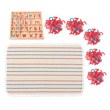 Imagem de Generic Letras de Madeira Montessori, Pequeno Alfabeto Móvel, Aprendizagem Precoce, Escrita, Objetos de Linguagem Montessori para Crianças de 3 4 5 Anos de Id, 5 pacotes de cartas