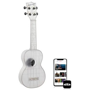 Imagem de Kala Brand Music Co. Coleção Waterman Mar, Ukulele de 4 cordas, vidro fosco, soprano (KA-WMT-CL-S)