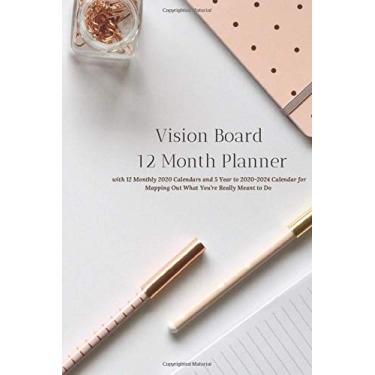 Imagem de Vision Board 12 Month Planner, 12 Month 2020 Calendar 5 Year 2020-2024 Calendar for Mapping Out What You’re Really Meant to Do Create Simple Abundance ... & Your Rewired Brain Organizer and Journal