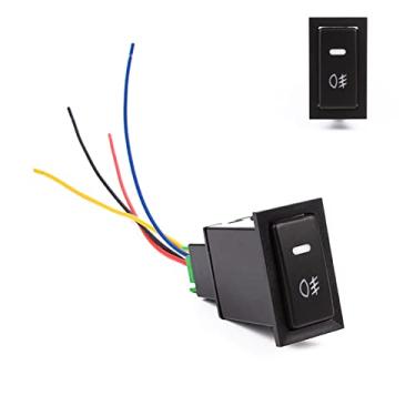 Imagem de Interruptor de botão Xotic Tech Factory estilo 4 polos 12V com luzes indicadoras de fundo LED para faróis de neblina, DRL, barra de luz LED, etc. Compatível com Toyota Camry Corolla Highlander etc