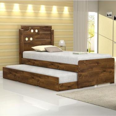 Imagem de Cama Bibox Solteiro Luiza com Auxiliar 100% MDF Resistente - Sambare M