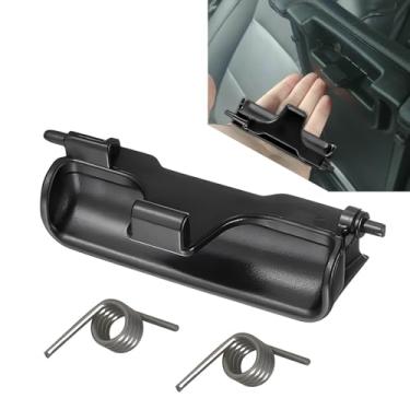Imagem de Trava de tampa de apoio de braço central, alça de retenção de plástico com duas molas, substituição padrão para peças OEM # 83417-TX4-A01, 83417TX4A01, compatível com Honda 2013-2018 (preto)