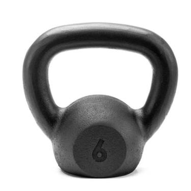 Imagem de Kettlebell 06kg Pintado Preto Treino Academia Casa Funcional - Alto Ní