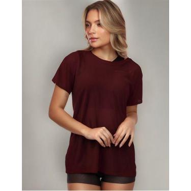 Imagem de Blusa Manga Curta Tule Transparente Fitness Treino Academia - MC Digit