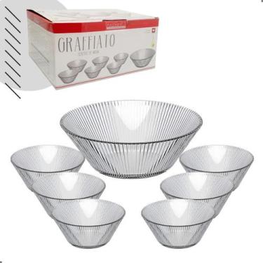 Imagem de Jogo De Sobremesa Em Vidro Conjunto 7pçs Tigelas Potes Bowls - HAUSKRA