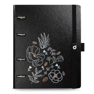 Imagem de Caderno argolado elástico Ultra, coleção Noir, 16,5 x 24 cm