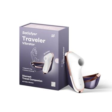 Imagem de Satisfyer Traveler Estimulador de Clitóris com Pulso de Ar - Tecnologia de Ondas de Pressão de Sucção do Clitóris Sem Contato, à Prova d'Água, Recarregável, Portátil