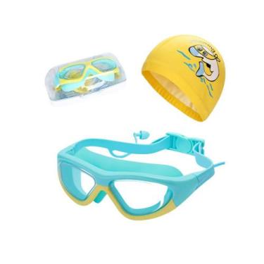 Imagem de Kit Óculos e Touca de Natação Infantil Hero Band Coleção Tibumm, Verde