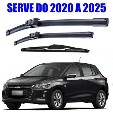 Imagem de kit 3 Palheta Limpador Parabrisa Onix Turbo Hatch 2020 2021 2022 2023 