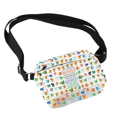 Imagem de JYTAPP Bolsa tiracolo Wings Fire Novel Dragon Darkstalker Gift You Are Braver Stronger Than You Think Wings Fire Bookish Gift, Bege, One Size