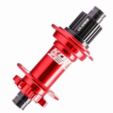 Imagem de BestParts Cubo traseiro KOOZER XM390 Boost MTB, 32 furos, 72HD, 6 parafusos, liga 7075, eixo de alta resistência, freio a disco traseiro 12 x 148 mm, vermelho MS Freehub para Shimano Microspline MS 12