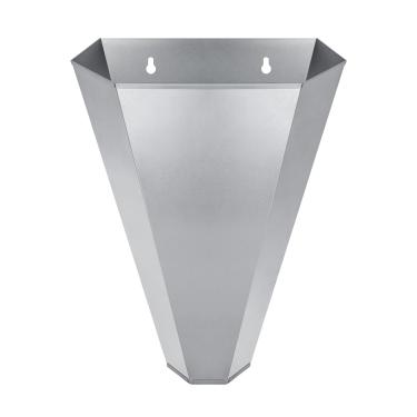 Imagem de COZOFU Cone de retenção de frango de aço galvanizado de tamanho médio para aves, adequado para camadas grandes, frangos de corte, assadeiras e perus de até 3,6 kg - Cone de matar de costas planas,