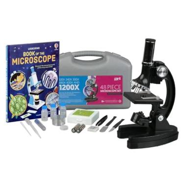 Imagem de AmScope M30-ABS-KT1-WM 120X-240X-300X-480X-600X-1200X Kit educacional de microscópio composto para crianças + livro
