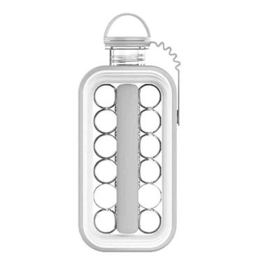 Imagem de Garrafa De Gelo Portátil Squeeze 2 Em 1 Forma Cubos Esfera Bola Bebidas Drinks Molde Prático Verão