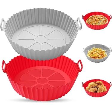 Imagem de Forma de Silicone Antiaderente Livre de BPA Resistente até 230°C Ideal para Air Fryer Micro-ondas e Forno Flexível Durável e Fácil de Limpar Perfeita para Bolo Pães e Tortas (CORES SORTIDAS)