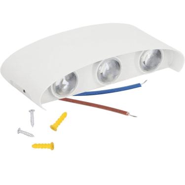 Imagem de Arandela Luminaria Parede Meia Lua 6w 6 Fachos Decoraçao Iluminaçao Casa Predio Rua Garagem Comercio