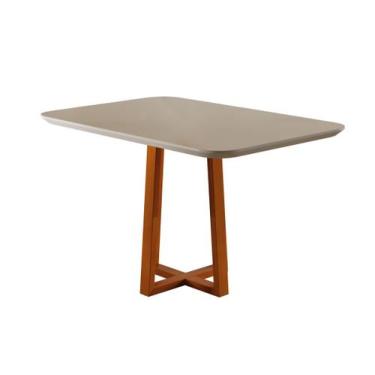 Imagem de Mesa de Jantar 4 e 6 Lugares Madeira Maciça  Tampo Retangular 100 MDF 