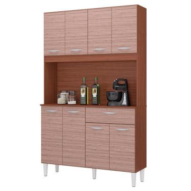 Imagem de Cozinha Kit Cassia 8 Portas Capuccino Amêndoa - Poquema