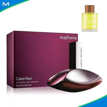 Imagem de Perfume Euphoria Calvin Klein edp Feminino 100ml Com Óleo de Tratamento Capilar Inoar Argan Oil - 7ml