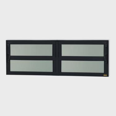 Imagem de Janela de Alumínio Basculante 2 Seções 40x150cm Vidro Mini Boreal Elite Brimak