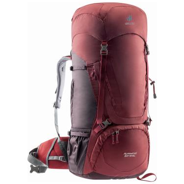 Imagem de Mochila cargueira Alpamayo 60 + 10 sl Deuter com o sistema sl para ajuste ao corpo feminino Vermelho