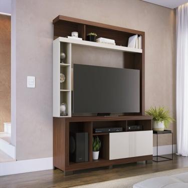 Imagem de Estante Home Para Tv Até 50 Polegadas 2 Portas Elba Nogueira