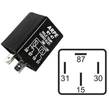 Imagem de Rele Temporizador Vidro Eletrico 40A Tempra Monza Kadett Ipanema 4 Terminais