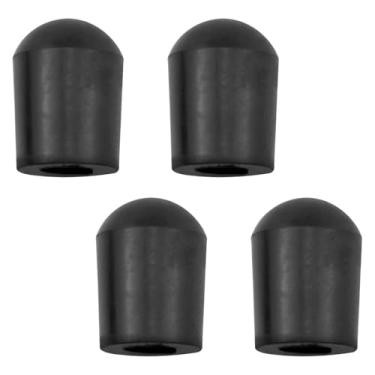 Imagem de FINBe Rolha de pino de extremidade de violoncelo, tampões de cabeça de pino de borracha, acessórios de instrumento para prática de violoncelo, 4 peças (preto)