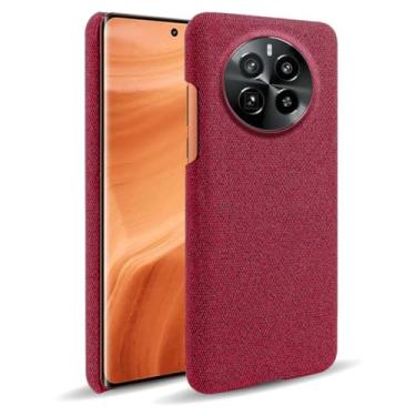 Imagem de Capa para OPPO Realme GT5 PRO,Capa desenhada em lona,Case Protetora Ultrafina com Empunhadura Macia,Design em Tecido Antichoque e Antiarranhões-Red