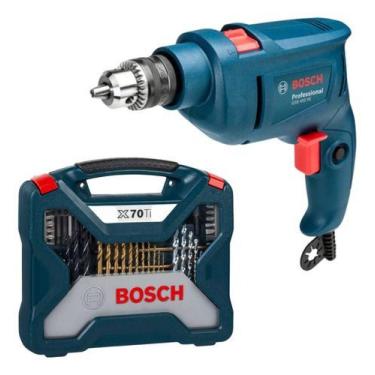 Imagem de Furadeira Bosch Gsb 450 Re Com Kit De Brocas 70 Peças 110v