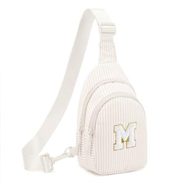 Imagem de Viverte Presentes para meninas de 8, 9, 10, 11, 12 anos, bolsas transversais, pochete para meninas adolescentes, presentes personalizados para mulheres, Bege