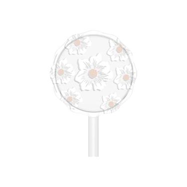 Imagem de CameCosy Capa de silicone para Apple Watch Charger 2024, capa protetora antiarranhões de TPU macio com design de flor branca para cabos de carregador sem fio iWatch