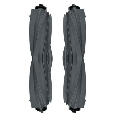 Imagem de HUAYUWA Kit de acessórios de aspirador de pó compatível com Dreame Z10/Z10pro/L10plus/D10plus/D10Splus, peças de reposição para aspirador de pó robô (2 rolos de escovas de borracha)