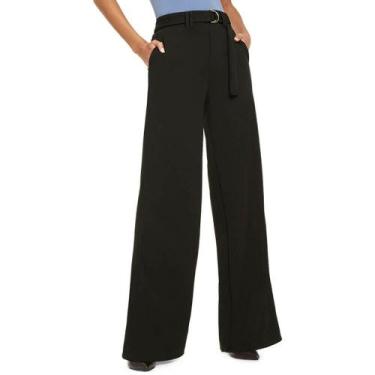 Imagem de Calça Flare Com Cinto Lupo 41878-001 Microfibra, Preto, G