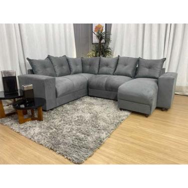 Imagem de Sofá de Canto C/ Chaise - Com 06 Lugares
