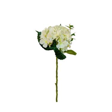 Imagem de Flor Hortência Artificial Creme 49cm