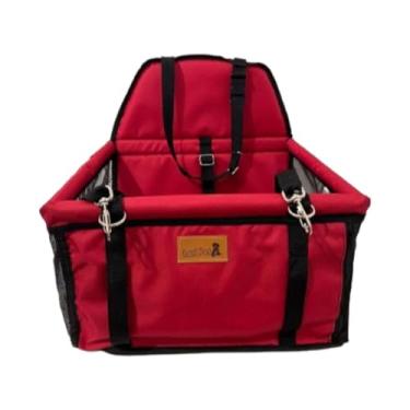 Imagem de Cadeirinha Assento Cadeira Pet de Carro para Cães Cachorro Gatos ATÉ 10KG Transporte Passeio Viagem *COR VERMELHO