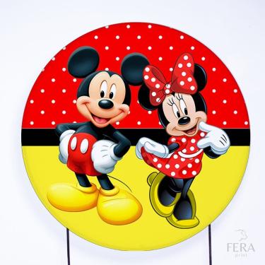 Imagem de Painel Decorativo para Festa 1,80x1,80 metros Vesti Fácil com Elástico Mickey e Minnie - Fera Print