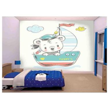 Imagem de Papel De Parede Infantil Ursinho Quarto Bebê s129 - Você Decora