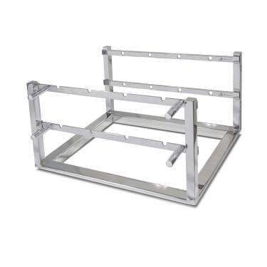 Imagem de Suporte de Espetos para Churrasqueira em Aço Inox - JX Metais