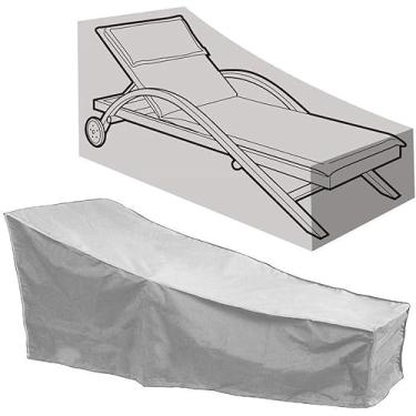 Imagem de Capa De Poeira Para Cadeira De Estar De Móveis à Prova D'água, Capa De Chaise Longue De Pano à Prova De Poeira à Prova D'água, Capa De Cadeira De Exterior Durável Para, Grey