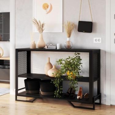 Imagem de Balcão Aparador Estilo Industrial Telado 134cm Lacasamia, Preto