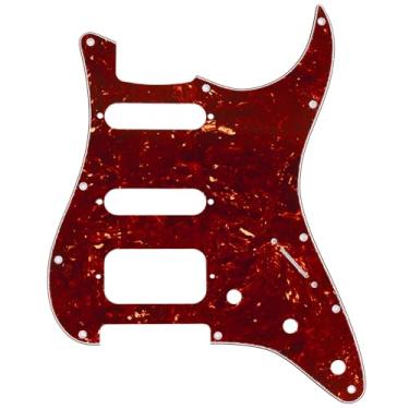 Imagem de Musiclily Pro 11 Furos Canto Redondo Escudo Guitarra HSS Strato Pickguard para Stratocaster EUA/Mexicana Captadores Abertos,4 Camadas Vintage Tortoise