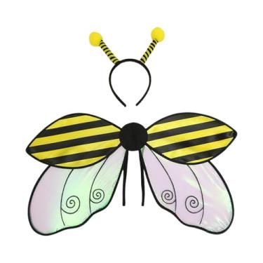 Imagem de UGPLM Fantasia infantil de asa com faixa na cabeça, fantasia de animal de Halloween para apresentação, Amarelo