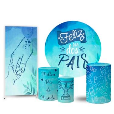 Imagem de Trio Capas Cilindro + Painel Redondo Sublimado + Lateral Dia dos Pais (K2PAI0004)