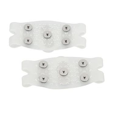 Imagem de Chuteiras de Gelo para Sapatos e Botas, Chuteiras de Tração de Gelo Universais 5 Pontos Antiderrapantes Espigões, Gelo Neve Agarra Rapidamente e Facilmente sobre Calçados