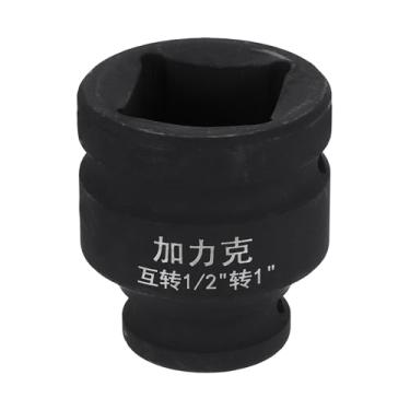 Imagem de HARFINGTON Soquete quadrado de 4 pontos 1/5.1 cm Drive 25,4 mm soquete de impacto quadrado métrico CR-V luva de roda padrão ferramenta de manga pneumática para reparo de automóveis, manutenção