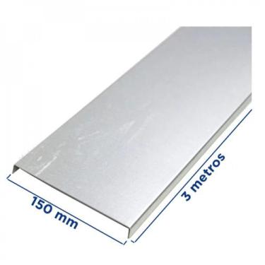 Imagem de Tampa para Eletrocalha 150mm Zincada Chapa26 3 metros - JEA, ALUMINIO