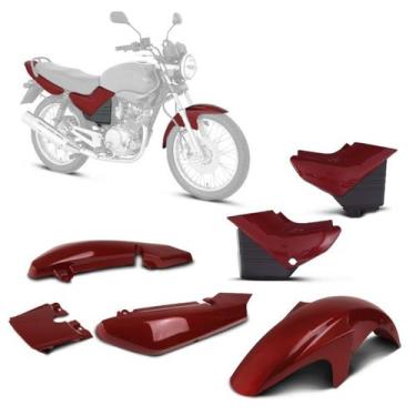Imagem de Kit Carenagem 3 Peças Moto Ybr 125 Ano 2000 2001 2002 2003 2004 2005 2