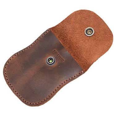 Imagem de Esconda e beba, bolsa de couro/dinheiro/capa/carteira/suporte/organizador/acessórios, feito à mão inclui garantia de 101 anos: marrom